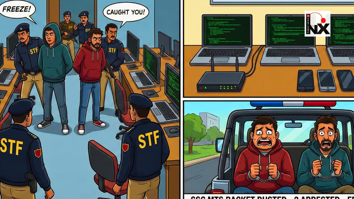 High‑Tech Cheating Racket Busted During SSC MTS Exam, 2 Arrested