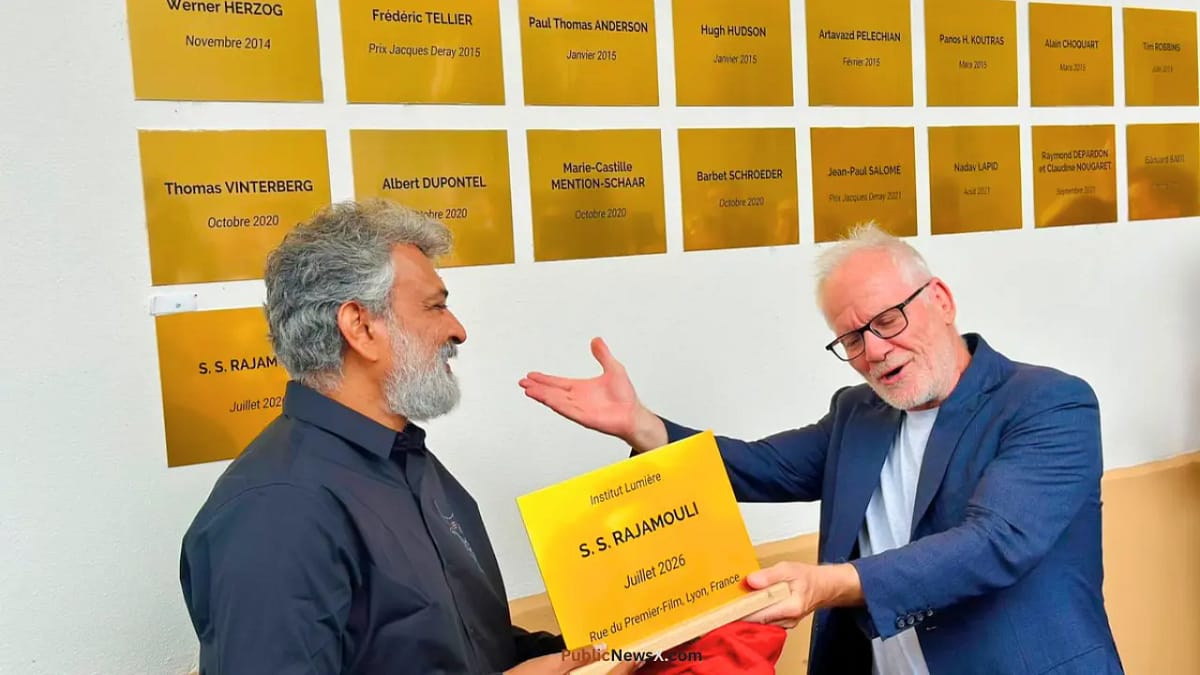 S S Rajamouli Honoured at France’s Institut Lumière, Joins Legends on Historic Wall of Filmmakers