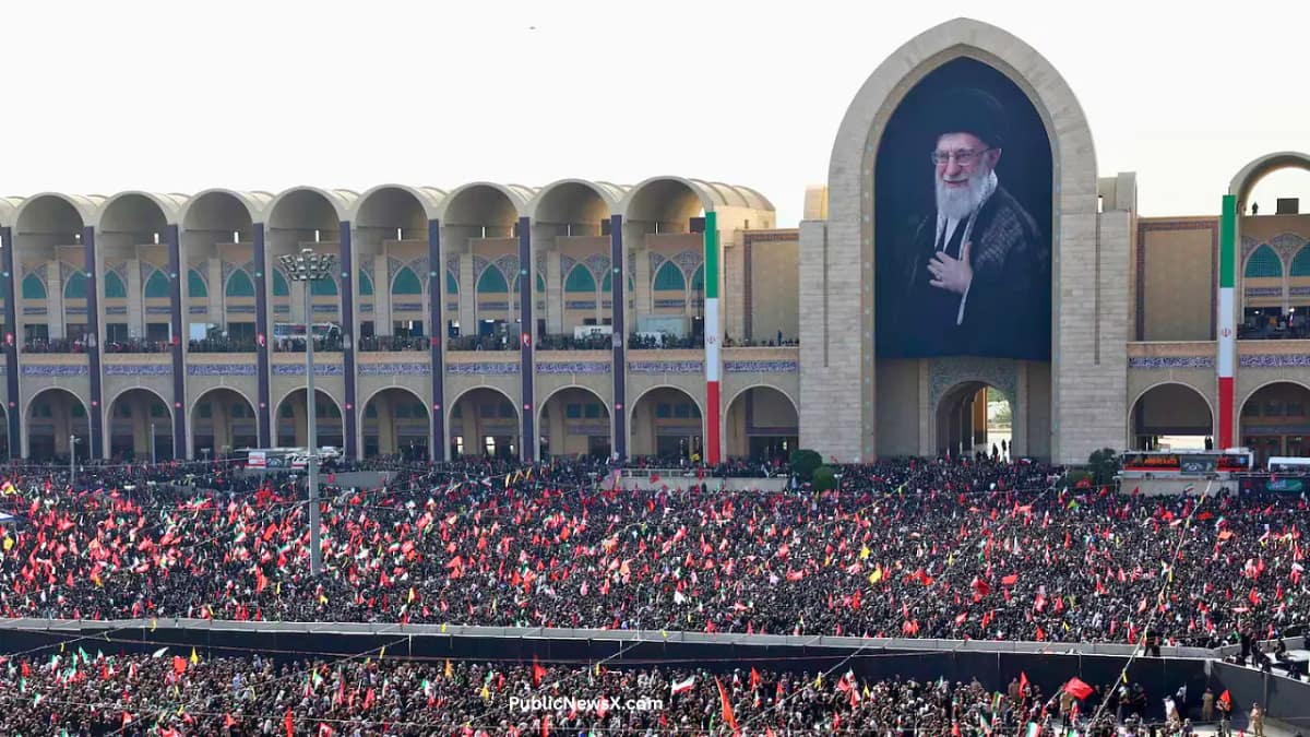 Death to America’ Chants Ring Out at Khamenei Funeral; Trump Says US ‘Knocked the Hell Out of Iran